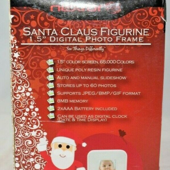 Nextar RPF-1506 1.5-Inch Digital Photo Frame Figurine (Santa Claus, Red) - Picture 4 of 6